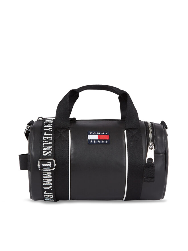 Handtasche Tommy Jeans Tjw Heritage Barrel Bag AW0AW15431 Schwarz 