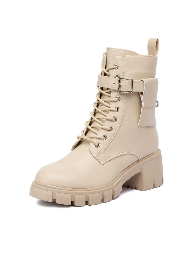 DeeZee Botines planos DeeZee 17193-13 Beis