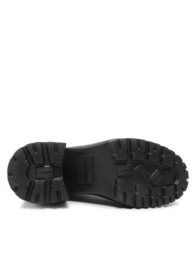 Tommy Jeans Īsie zābaki Tommy Jeans Knitted Boot EN0EN02061 Melns