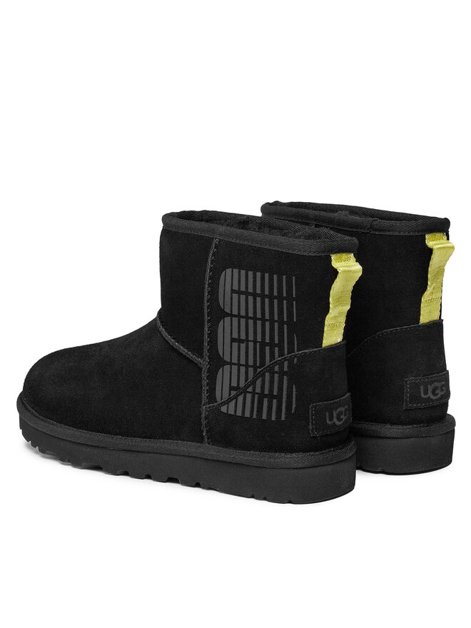 Ugg Μπότες Χιονιού Ugg W Classic Mini Ugg Side Logo 1144057 Μαύρο