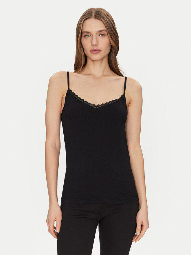 Triumph Triumph Τοπ Feel Of Cotton 10224994 Μαύρο Slim Fit
