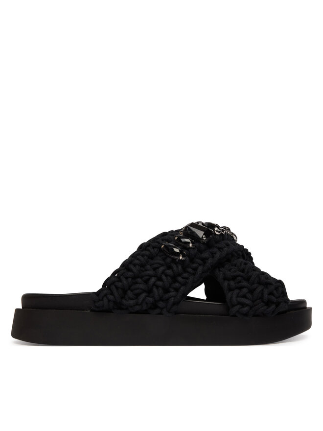 Inuikii Pantoletten Inuikii Woven Stones 1004.003.0073 Schwarz