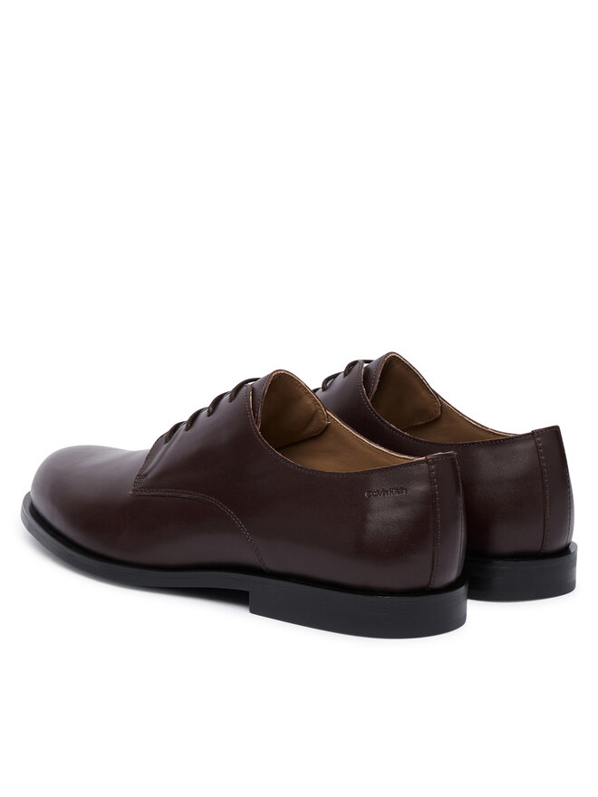 Calvin Klein Halbschuhe Calvin Klein Ess Rubber Derby Lth HM0HM02056 Dunkelbraun