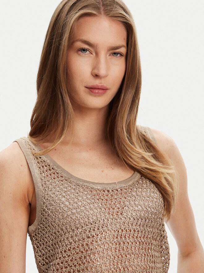 Guess Guess Top W5YR29 Z37G0 Beige Regular Fit