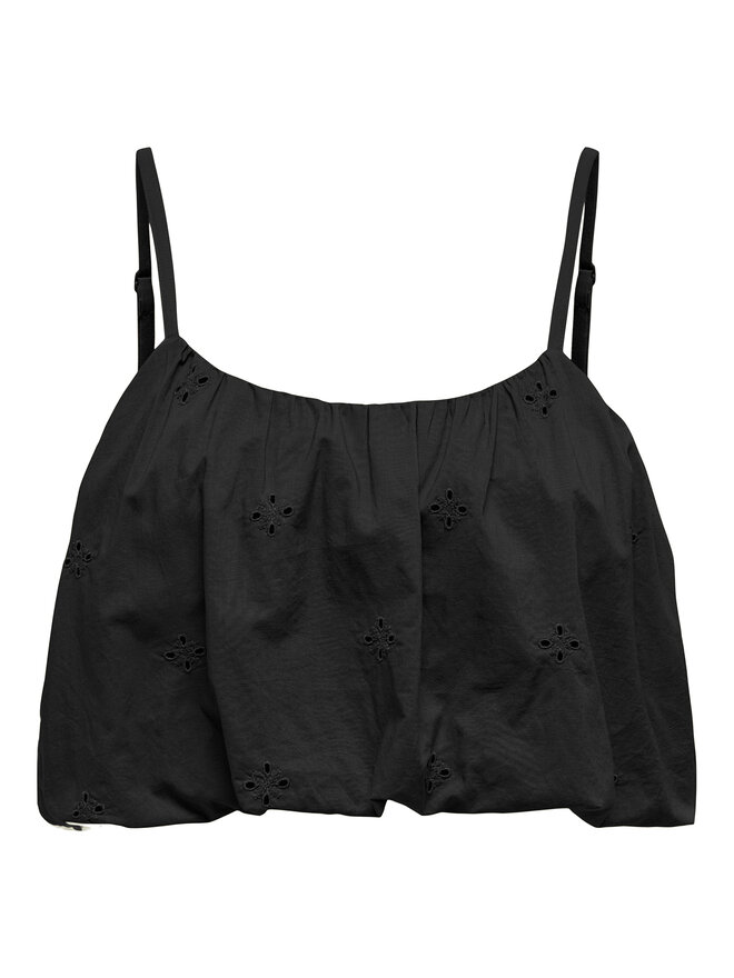 ONLY ONLY Τοπ Lou 15342566 Μαύρο Cropped Fit