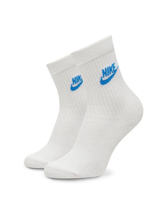 Nike Комплект 3 чифта дълги чорапи дамски Nike DX5025 Бял