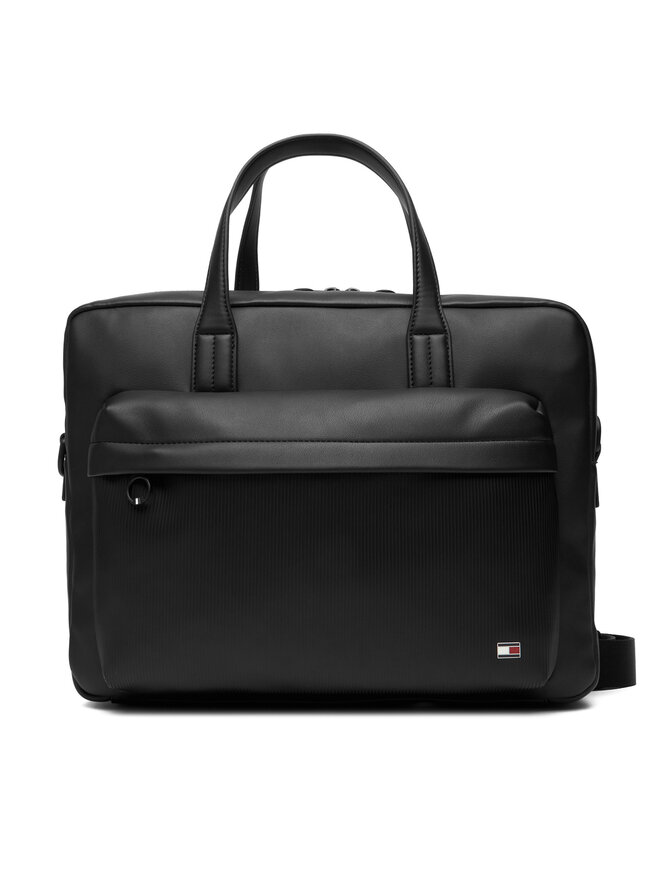Tommy Hilfiger Laptoptáska Tommy Hilfiger Th Flag Computer Bag AM0AM13989 Fekete
