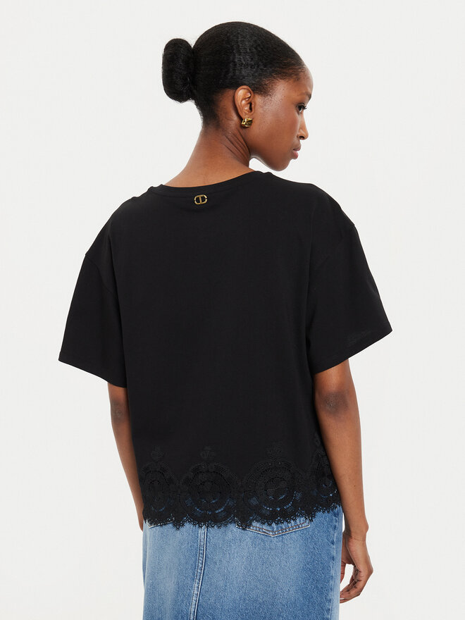 TWINSET TWINSET Camiseta 242TP2510 Negro Loose Fit