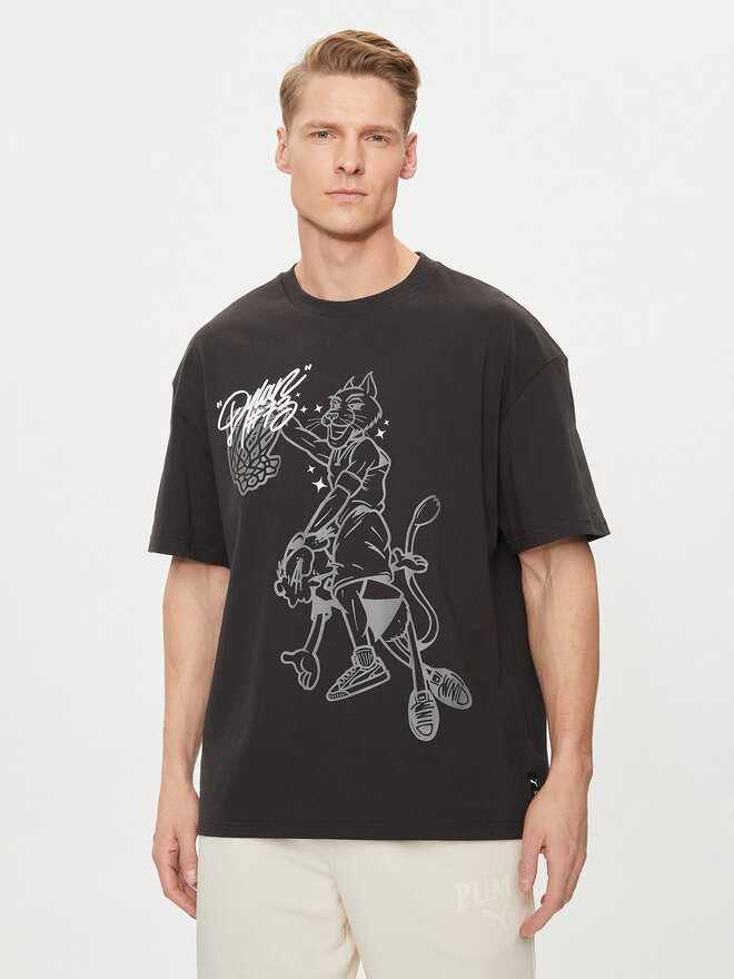 Puma Puma T-Shirt Dylan s Gift Shop 625282 Μαύρο Regular Fit