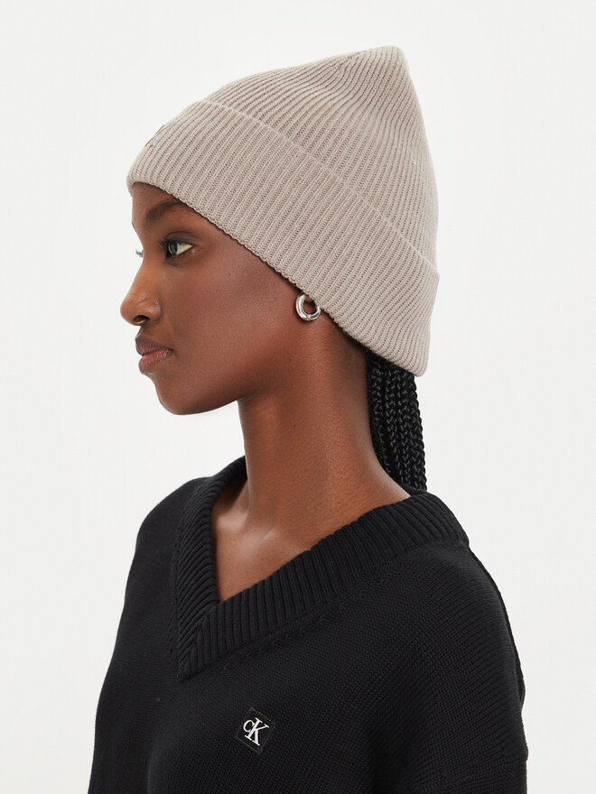 Calvin Klein Czapka Calvin Klein Embroidery Fine K60K612590 Beżowy