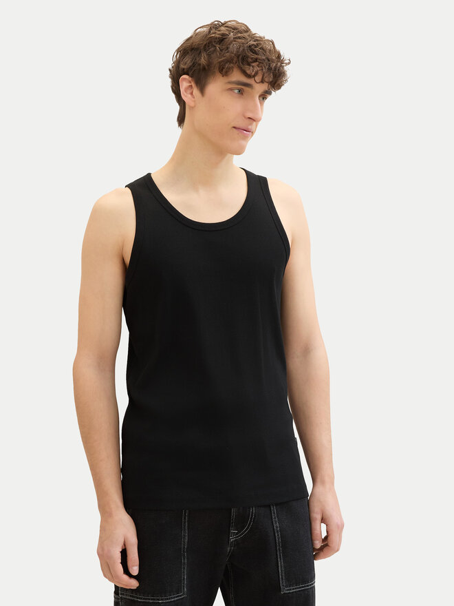 Tom Tailor Denim Tom Tailor Denim Tank top 1042035 Μαύρο Regular Fit
