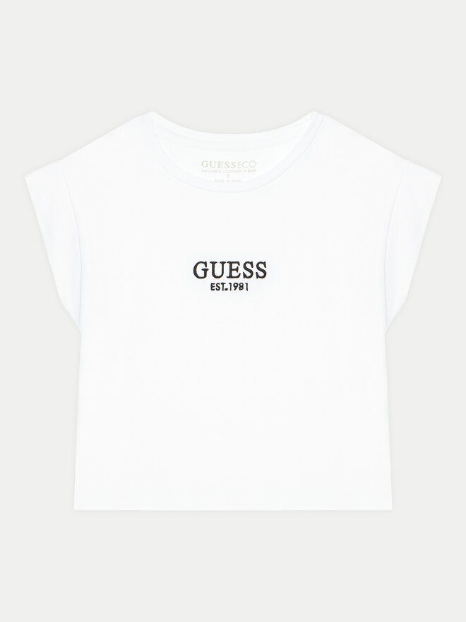 Guess Guess Marškinėliai J4BI34 J1314 Balta Boxy Fit