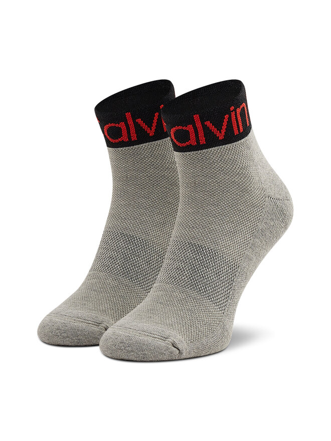 Calvin Klein 3 pár férfi bokazokni Calvin Klein 701218722 Szürke