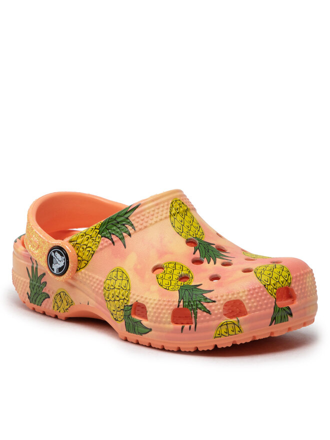 Pantoletten Crocs Classic Pool Party Clog K 207826 Orange | eschuhe.de