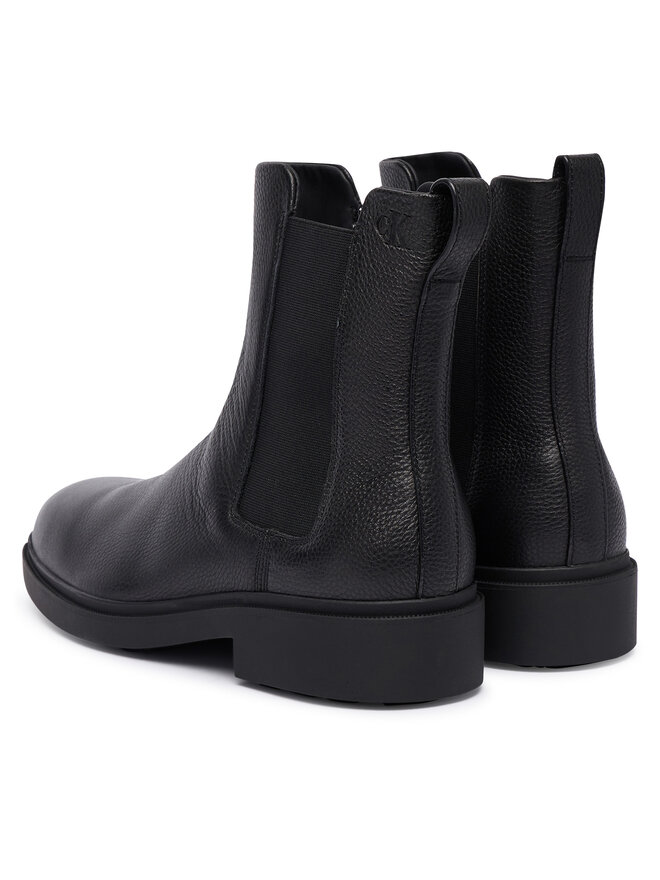 Calvin Klein Klassische Stiefeletten Calvin Klein Dress Lug Chelsea Boot Lth YM0YM01389 Schwarz