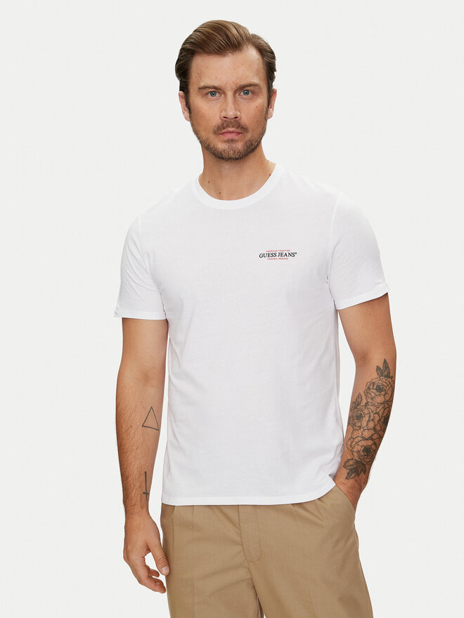 Guess Jeans Guess Jeans T-Shirt M4YI55 K8HM0 Weiß Regular Fit