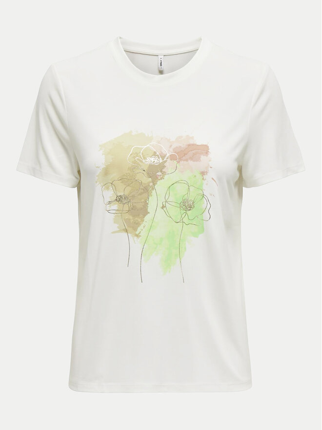ONLY ONLY Camiseta 15303212 Blanco Regular Fit