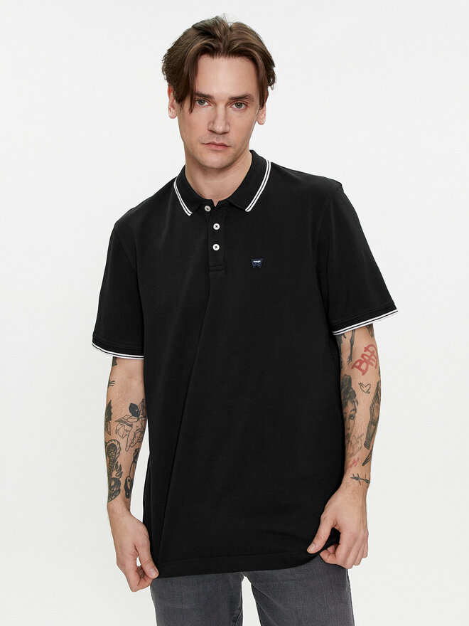Wrangler Wrangler Polo marškinėliai 112350404 Juoda Regular Fit