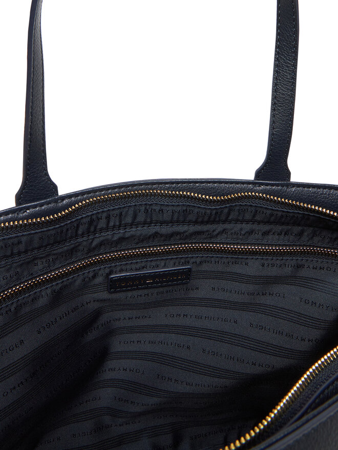 Tommy Hilfiger Handtasche Tommy Hilfiger Th Logotape Tote AW0AW17449 Dunkelblau
