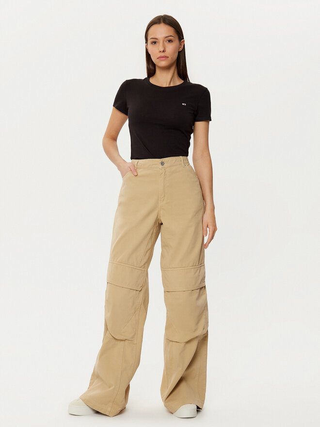 Tommy Jeans Tommy Jeans Póló DW0DW20459 Fekete Slim Fit