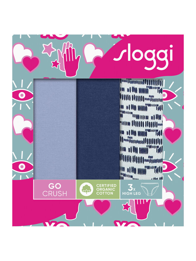 Sloggi Sloggi Set 3 parov spodnjih hlačk Go Crush 10219672 Modra