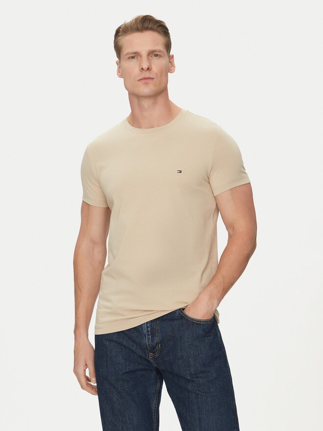 Tommy Hilfiger Tommy Hilfiger Camiseta MW0MW10800 Beis Slim Fit