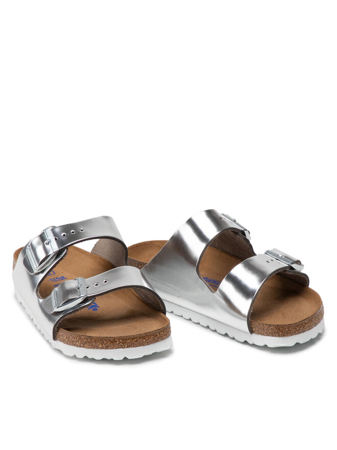 Birkenstock Papucs Birkenstock Arizona Metallic 1005961 Ezüst