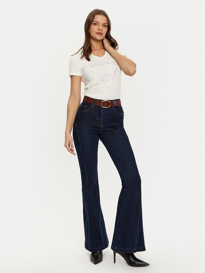 Guess Guess Marškinėliai W5RI21 J1314 Écru Regular Fit