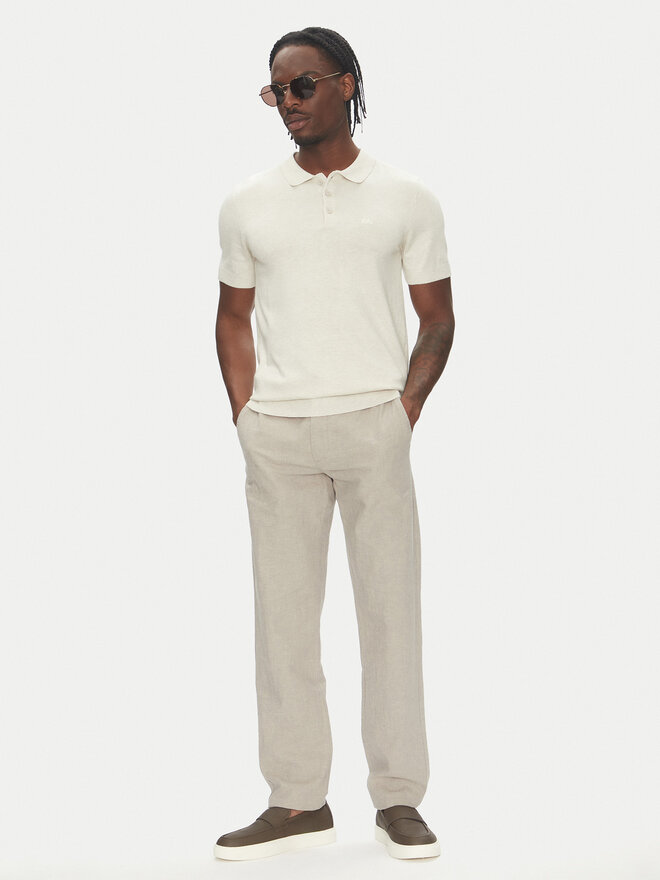 Lindbergh Lindbergh Poloshirt 30-800159 Beige Slim Fit