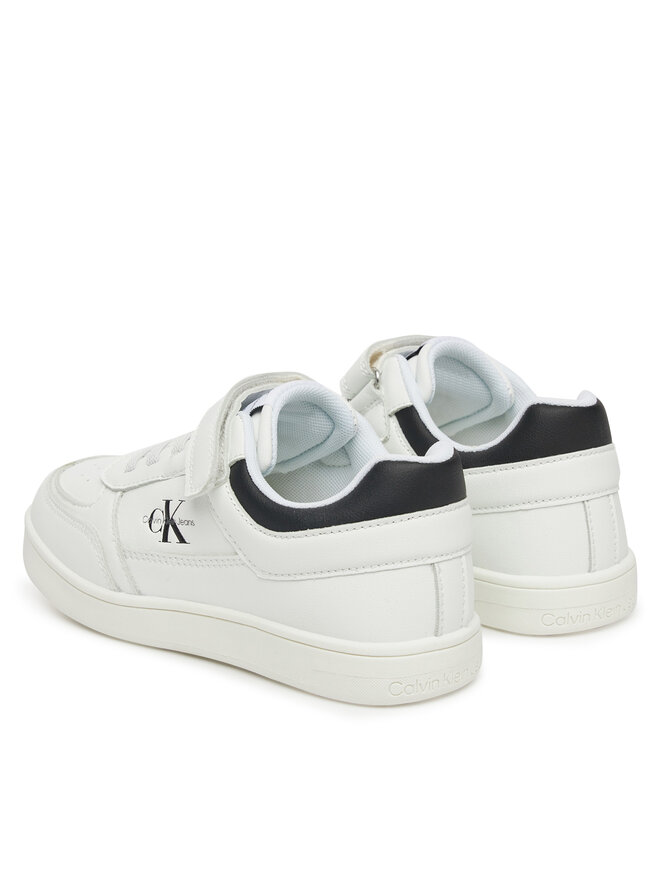 Calvin Klein Jeans Sneakersy Calvin Klein Jeans Low Cut Lace-Up/ Velcro Sneaker V1X9-82077-1355 S Biały