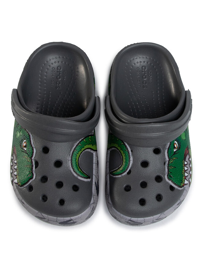 Crocs Pantoletten Crocs Fl Dino Band Lights Cg K 206157 Grau