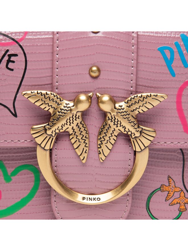PINKO Handtasche Pinko Love Mini Icon Street Art Love Cl AI 22-23 PLTT 1P22SF A043 Rosa