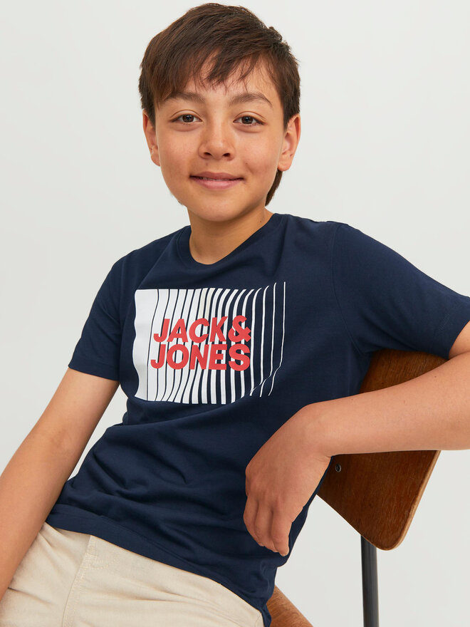 Jack&Jones Junior Jack&Jones Junior Marškinėliai 12237411 Tamsiai mėlyna Regular Fit