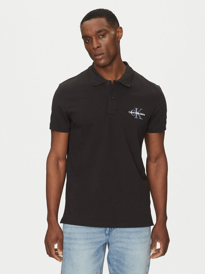 Calvin Klein Jeans Calvin Klein Jeans Poloshirt Monologo J30J325664 Schwarz Regular Fit