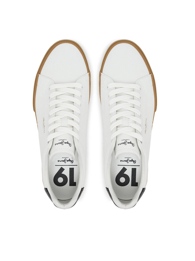 Pepe Jeans Sneakers aus Stoff Pepe Jeans Kenton Base PMS300003 Écru