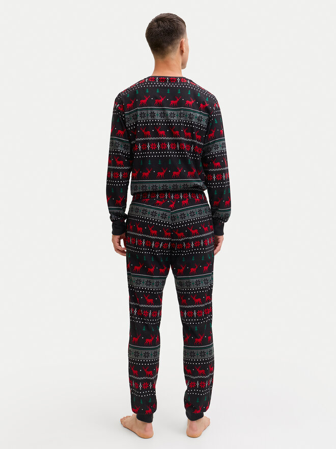 Jack & Jones Jack & Jones Pižama Tristan 12285375 Juoda Loose Fit