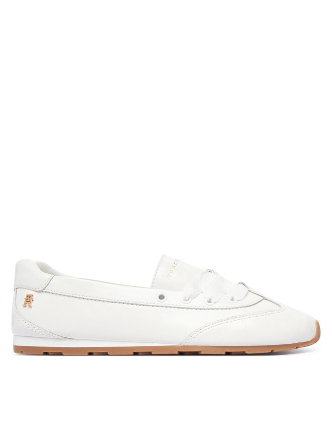 Tommy Hilfiger Ballerinas Tommy Hilfiger Bella Ballet Sneaker FW0FW09449 Weiß