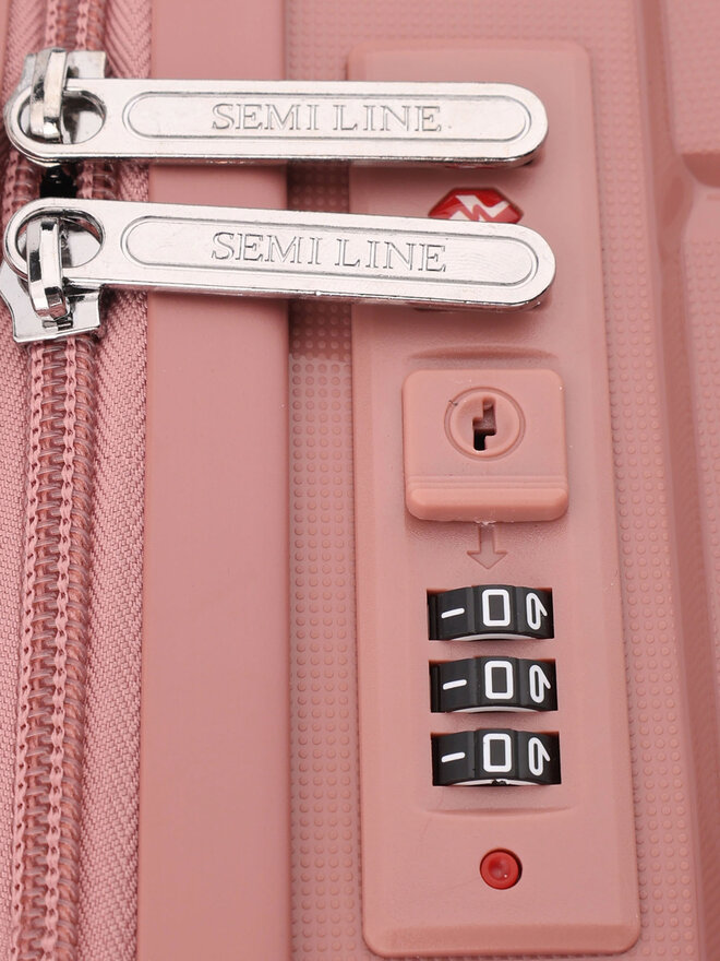 Semi Line Велика валіза Semi Line T5906-4 Рожевий