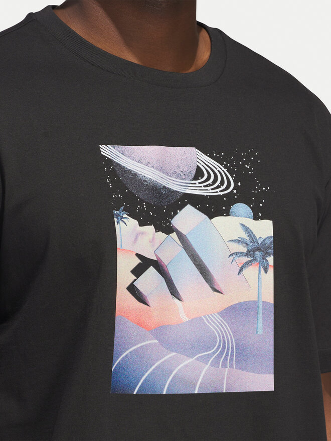 adidas adidas Póló All Day I Dream About Summer JI9417 Fekete Regular Fit