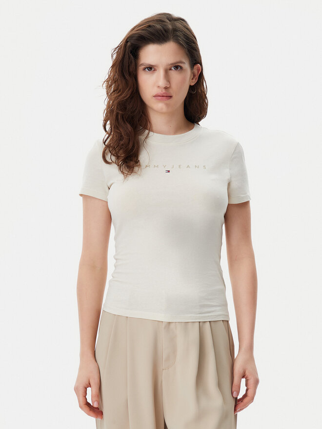 Tommy Jeans Tommy Jeans Футболка Tonal Linear DW0DW20315 Бежевий Slim Fit