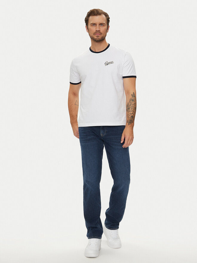 Guess Jeans Guess Jeans Marškinėliai M4YI43 K8FQ4 Balta Regular Fit