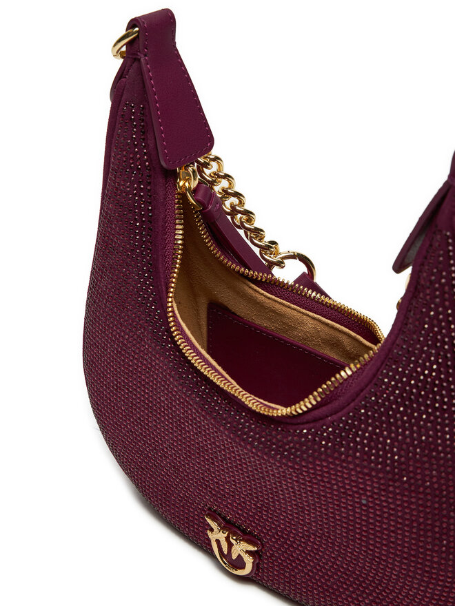 PINKO Kabelka PINKO Brioche Hobo Mini AI 24-25 PLTT 101433 A159 Bordó