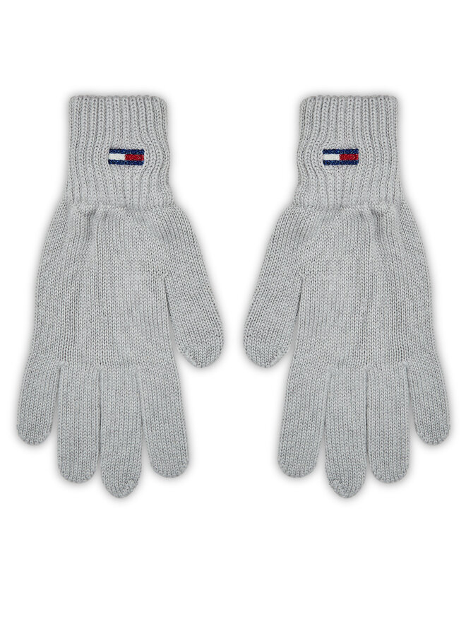 Tommy Jeans Dámske rukavice Tommy Jeans Tjw Flag Gloves AW0AW15480 Sivá