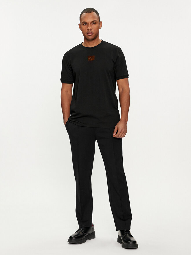 HUGO Hugo T-Shirt Diragolino_V 50501005 Schwarz Regular Fit