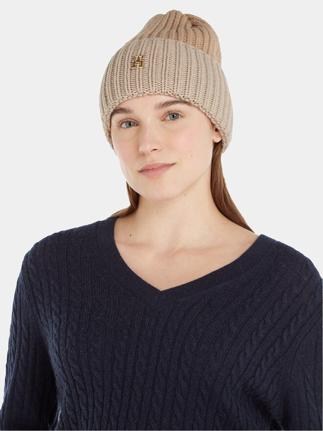 Tommy Hilfiger Σκούφος Tommy Hilfiger Limitless Chic Beanie AW0AW15299 Μπεζ