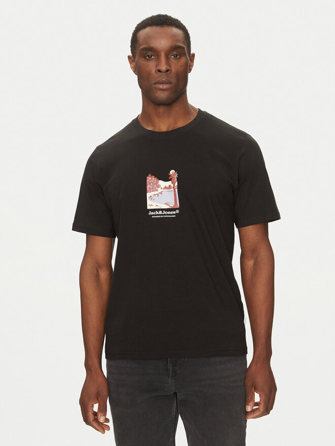 Jack&Jones Jack&Jones T-Shirt Split Graphic 12273000 Μαύρο Regular Fit