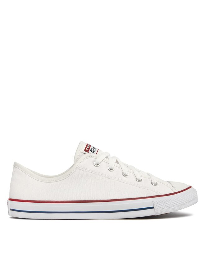 Womens white converse dainty ox best sale