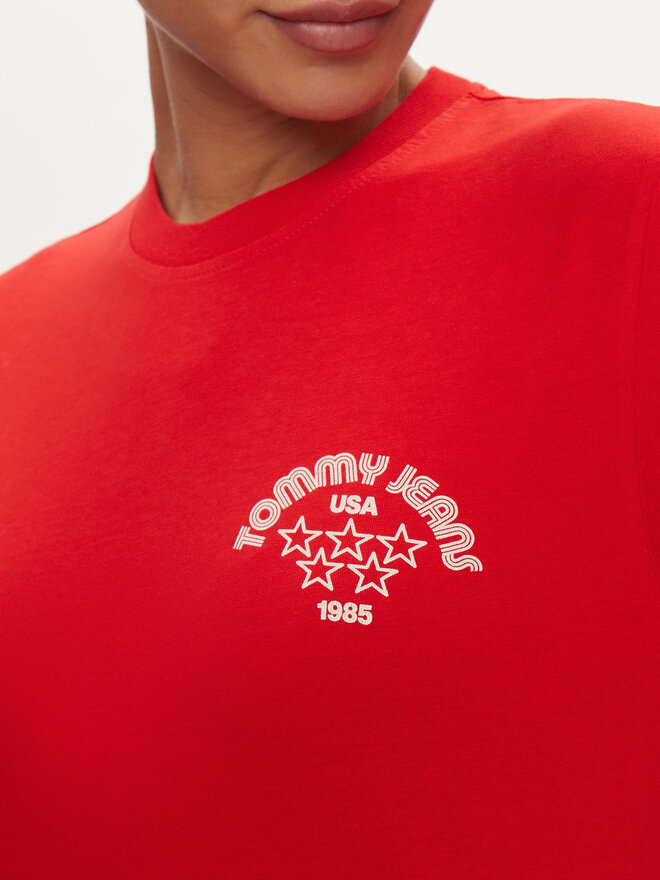 Tommy Jeans Tommy Jeans Camiseta Retro DW0DW17831 Rojo Boxy Fit