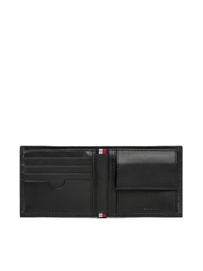 Tommy Hilfiger Veľká pánska peňaženka Tommy Hilfiger Th Flag Cc And Coin AM0AM13519 Čierna