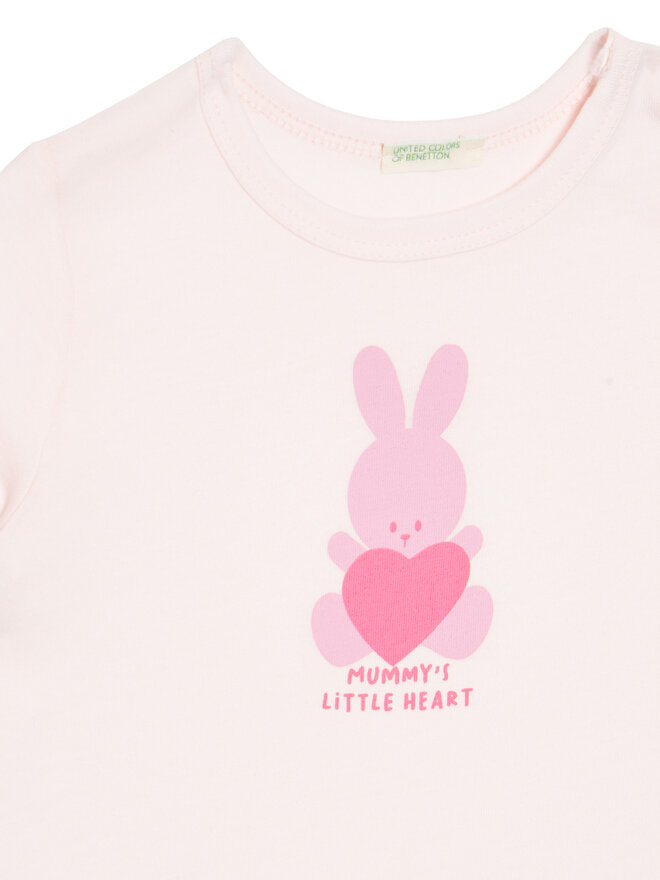 United Colors Of Benetton United Colors Of Benetton Camiseta 3I1XA1067 Rosa Regular Fit